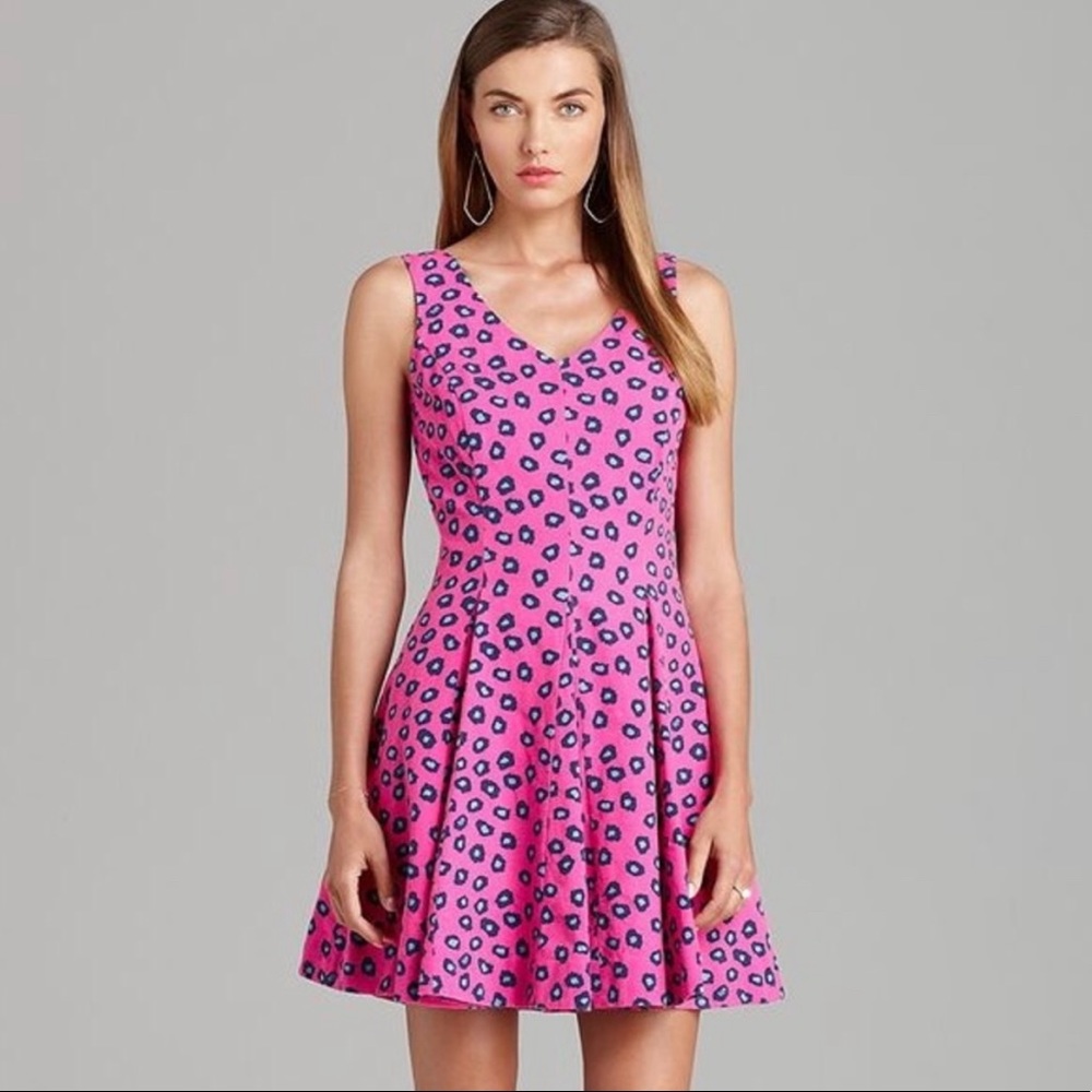 Lilly Pulitzer Vibrant Pink and Navy Mini Dress